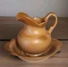 Vintage FRANKOMA: Plainsman Pitcher F30A and  Wash Basin 30B Brown/Cream