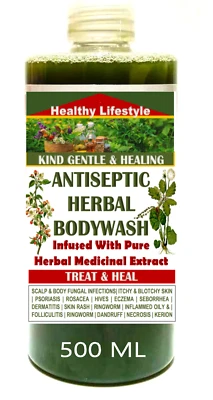 TREAT & HEAL - HERBAL ANTISEPTIC BODY WASH Athlete's Foot, Ringworm & Jock Itch - Herbal Antiseptic Bodywash 500 Ml