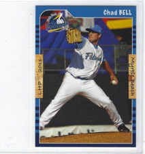 2011 Myrtle Beach Pelicans (Single-A Texas Rangers) Chad Bell