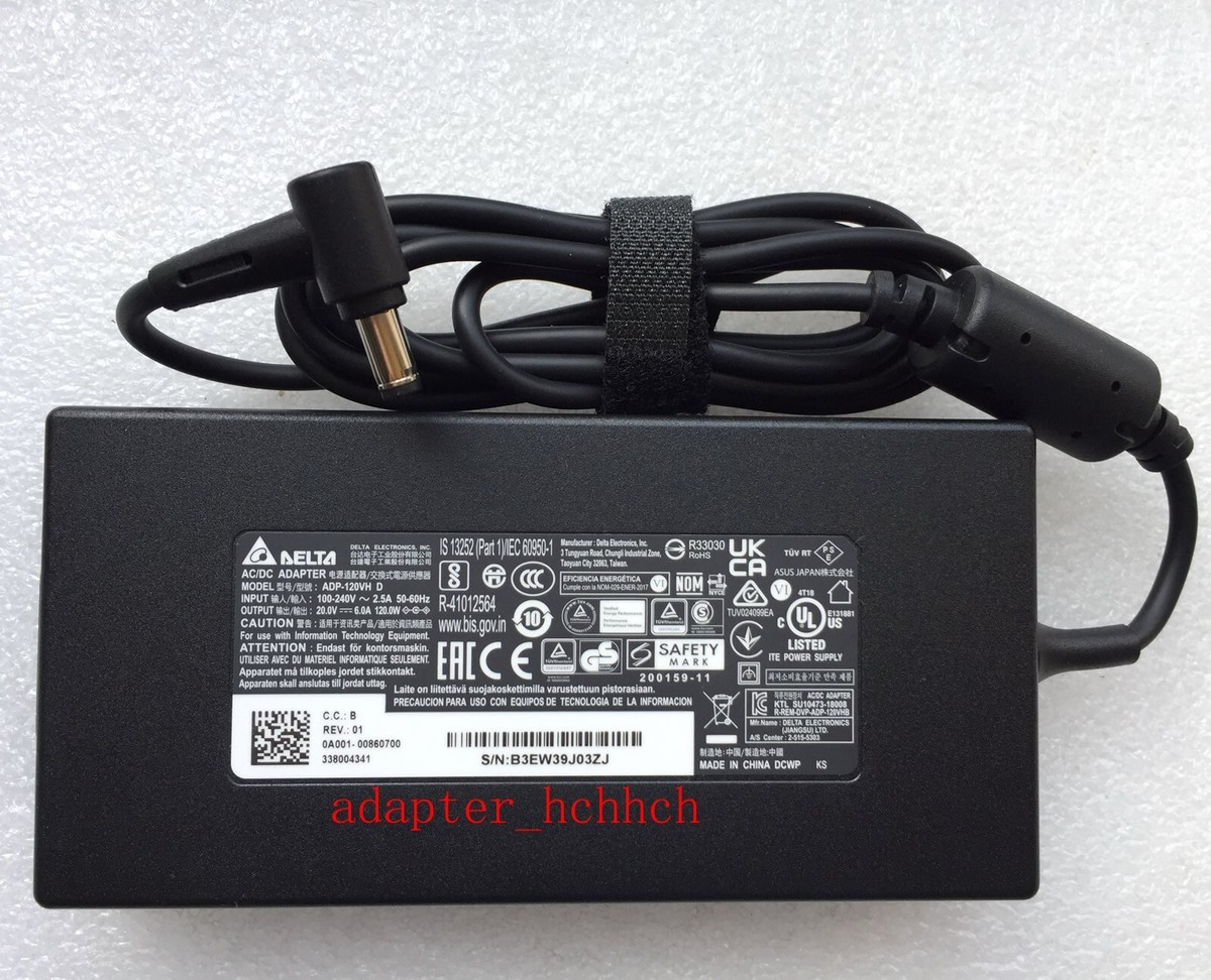 New Original OEM ASUS 20V 6A Adapter for ASUS Rog STRIX XG27AQM
