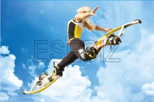 Men Kangaroo Bouncing Shoes Jumping Stilts FitnessExercise 110-150 Lbs Black    