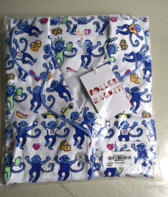 Roller Rabbit NYC New York City Monkey Polo Pajama Cobalt PJ  LIMITED EDITION  S