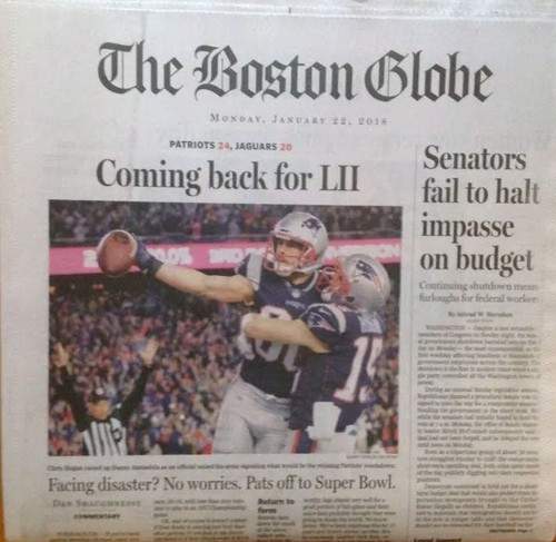 New England Patriots Super Bowl LI/ AFC Boston Globe & Herald Newspapers 2017-18 - Picture 4 of 24