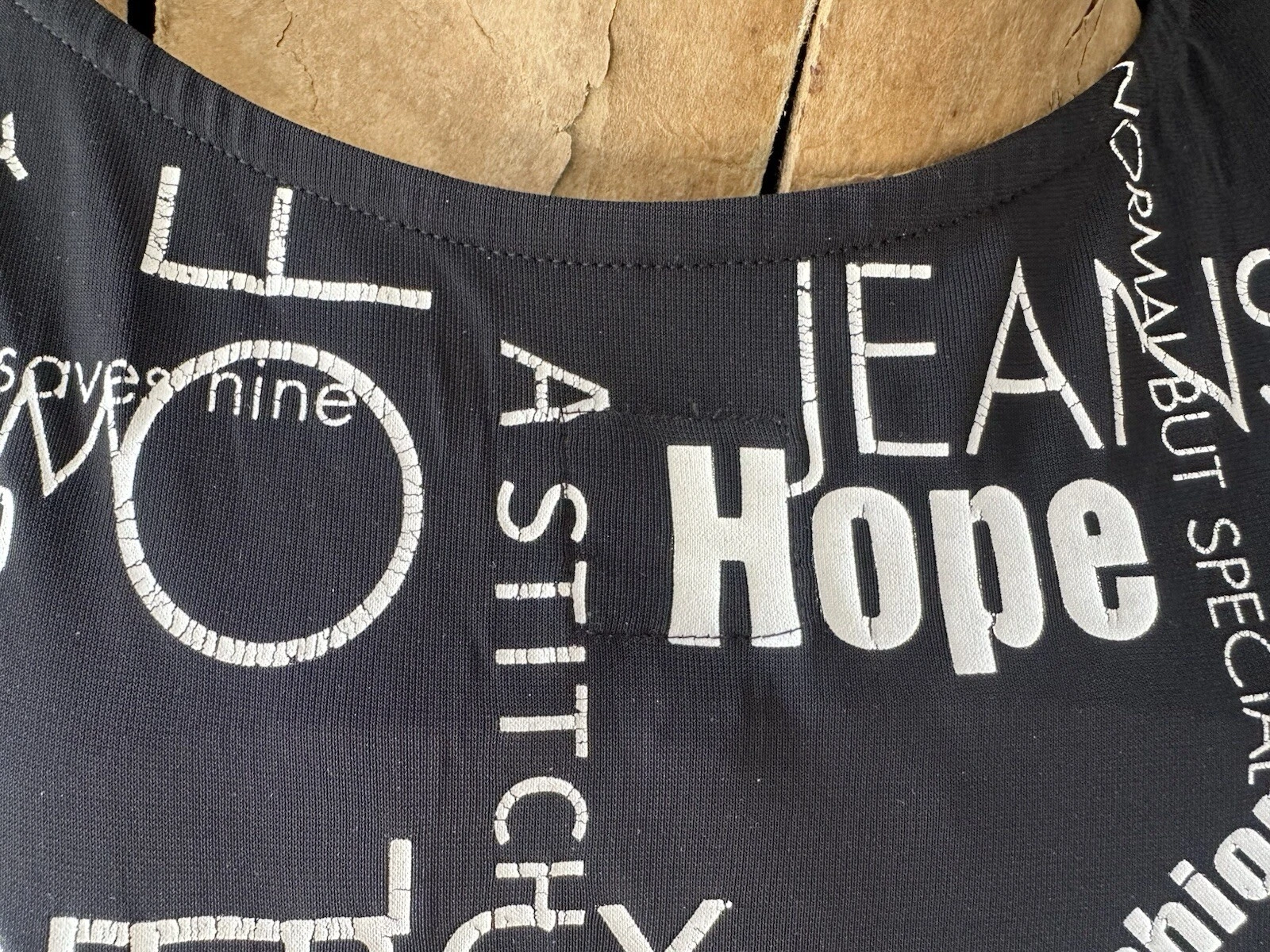 Raro abito lungo moschino vintage bianco nero da collezione con slogan. pop art 46 12 L