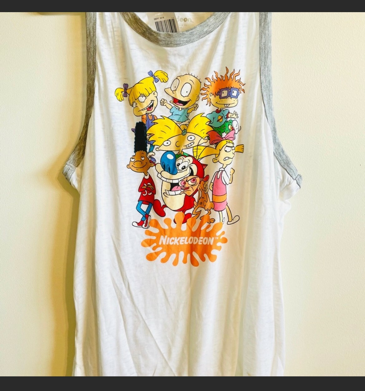 ALTRA Canotta nuova con etichette tema caldo Nickelodeon Rugrats (e altri personaggi) L