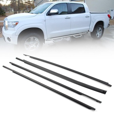 4PCS Window Moulding Weatherstrip Seal Belt für Toyota Tundra CrewMax 2007-2019