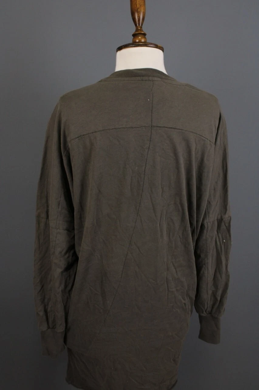 THOM BROWNE Abito lungo THOM KROM kaki SLeeve Lagenlook oversize A Line taglia S