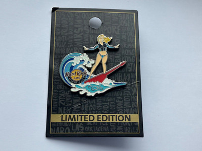 Hard Rock Cafe 2016 Atlantik Stadt Limitierte Auflage Surfer Mädchen Anstecker