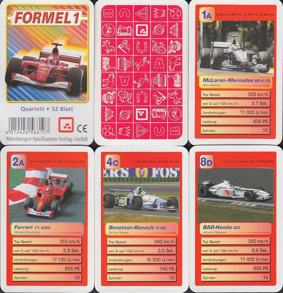 NSV Nürnberger Spielkarten "Formel 1" 2002 (S, Quartett-Nr. 568107) Z 1+ - Bild 1 von 1