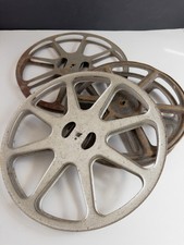 Lot Of Three Antique Vintage Cinema Reels Lamp