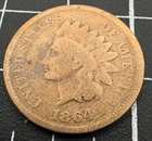 1864 L on Ribbon Bronze Indian Head Cent Penny 1C - **CLEANED**