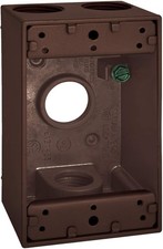Sigma Electric Bronze Metal Weatherproof Outlet Box 4 Hole 1/2 in