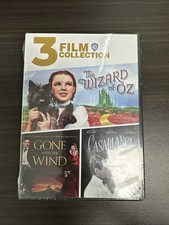 3 Movie Collection DVD Wizard of Oz, Gone with the Wind, Casablanca, sealed