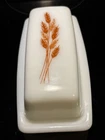 Vintage Pyrex Autumn Harvest Wheat Covered Glass Butter Dish 72-B