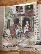Gobelin Needlepoint """Dorfscheenke" 89502 11.5" X 16" 23 colors