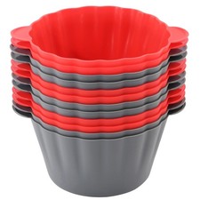 12 Pack Reusable Non-stick Large Silicone Baking Cups 3.54 Inch Jumbo Silicon...