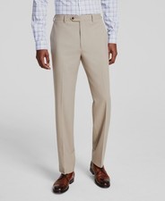 Michael Kors Men's Beige Solid Classic Performance Dress Pants Size 33W 32L