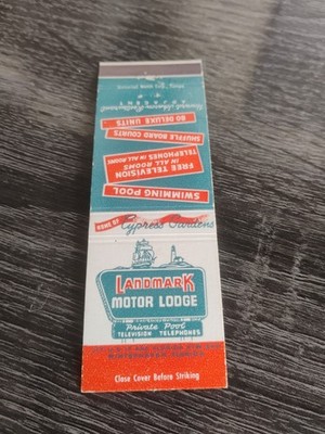 Matchbook Cover - Florida Landmark Motor Lodge Winterhaven, FL