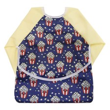 Waterproof Sleeved Bib for Baby Infant Toddler Bib with Pocket 6-24 Months