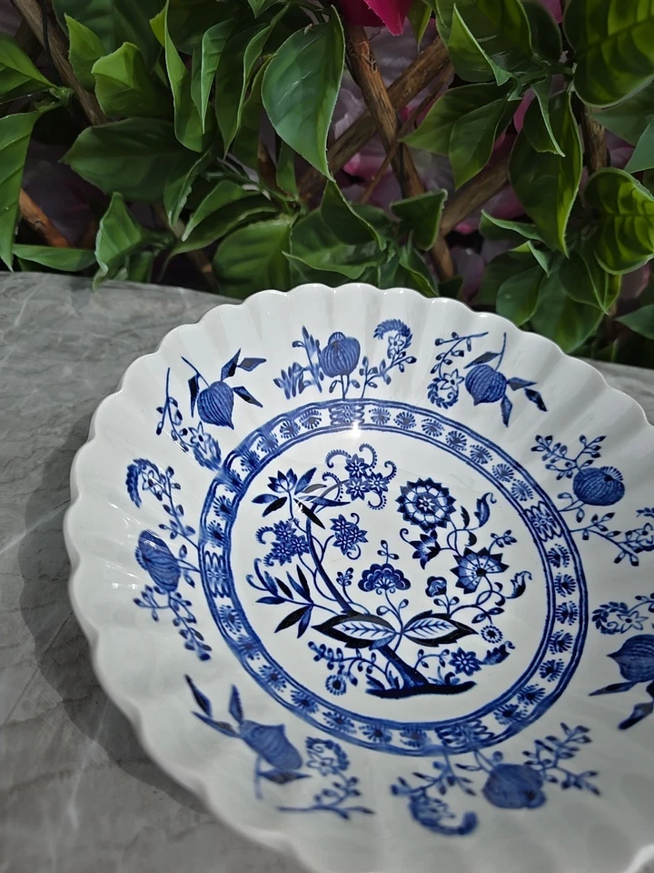 Vintage J & G Meakin Classic Blue Nordic Blue White Cereal Dessert Bowl 6½xH2¾" - Image 2 of 4