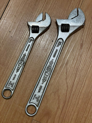Diamond Tool Horseshoe 8  & 10  Adjustable Wrench 2 Pc Set USA