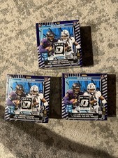 LOT OF 3!!!! 2025 PANINI DONRUSS OPTIC FOOTBALL MEGA BOX (BLUE HYPER PARALLELS!)