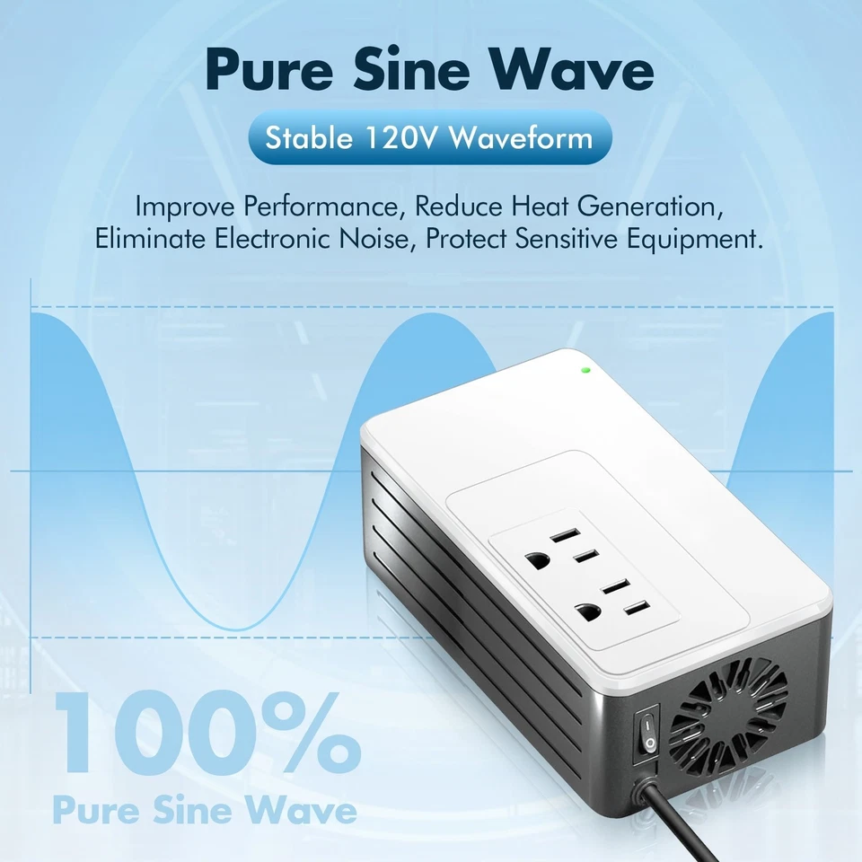 1200W Universal Travel Adapter Converter Step-Down 220V to 110V, Only 2 lbs - Image 2 of 4