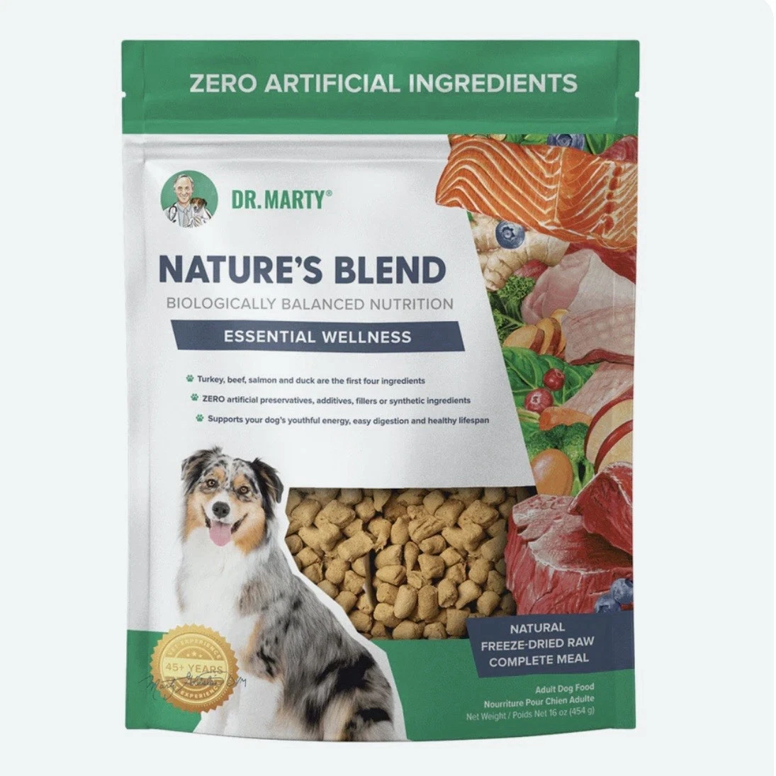 16 oz - Dr. Marty Nature’s Blend Essential Wellness Freeze-Dried Raw Dog Food
Opens in a new window