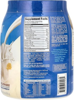 Whey Protein Powder Vanilla Cream 1.75 lb Gluten Free Low Sugar