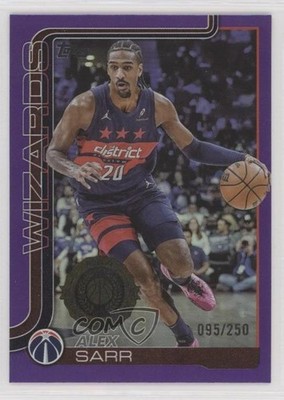 2025-26 Topps Purple Rainbow /250 Alexandre Sarr Alex Sarr #96 12fr