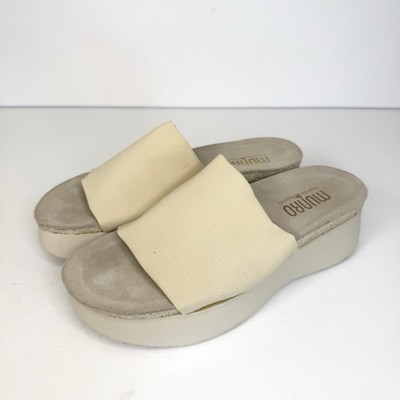 Munro Size 6 Tan Nalia Platform Slide Cushioned Comfort Arch Support Sandals 