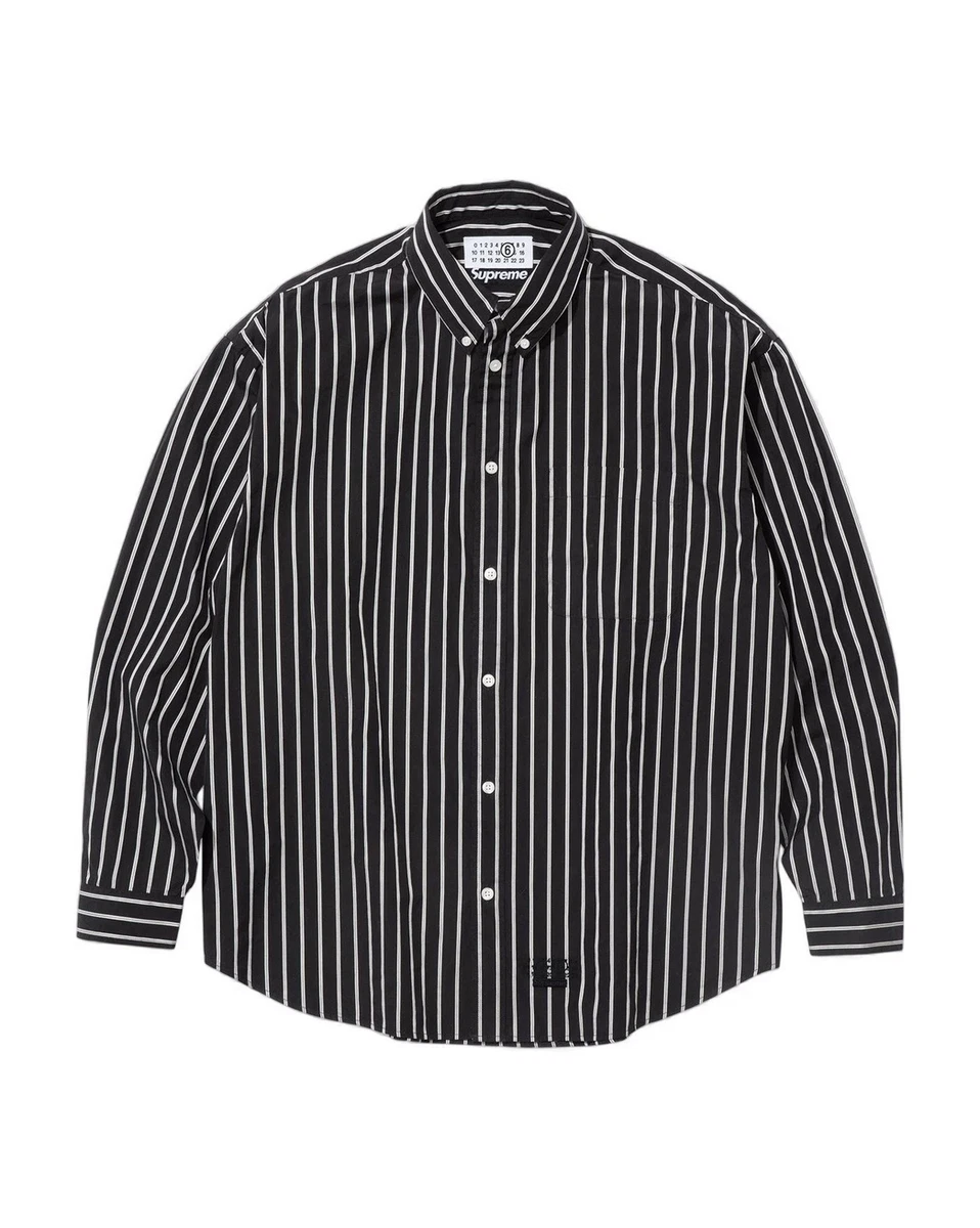 Supreme Long Sleeve Striped Casual Button-Down Shirts for Men for