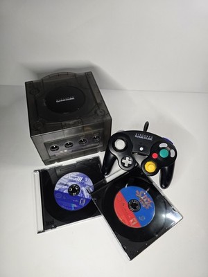 Nintendo GameCube Transparent Black With Black Controller And 2 Games
