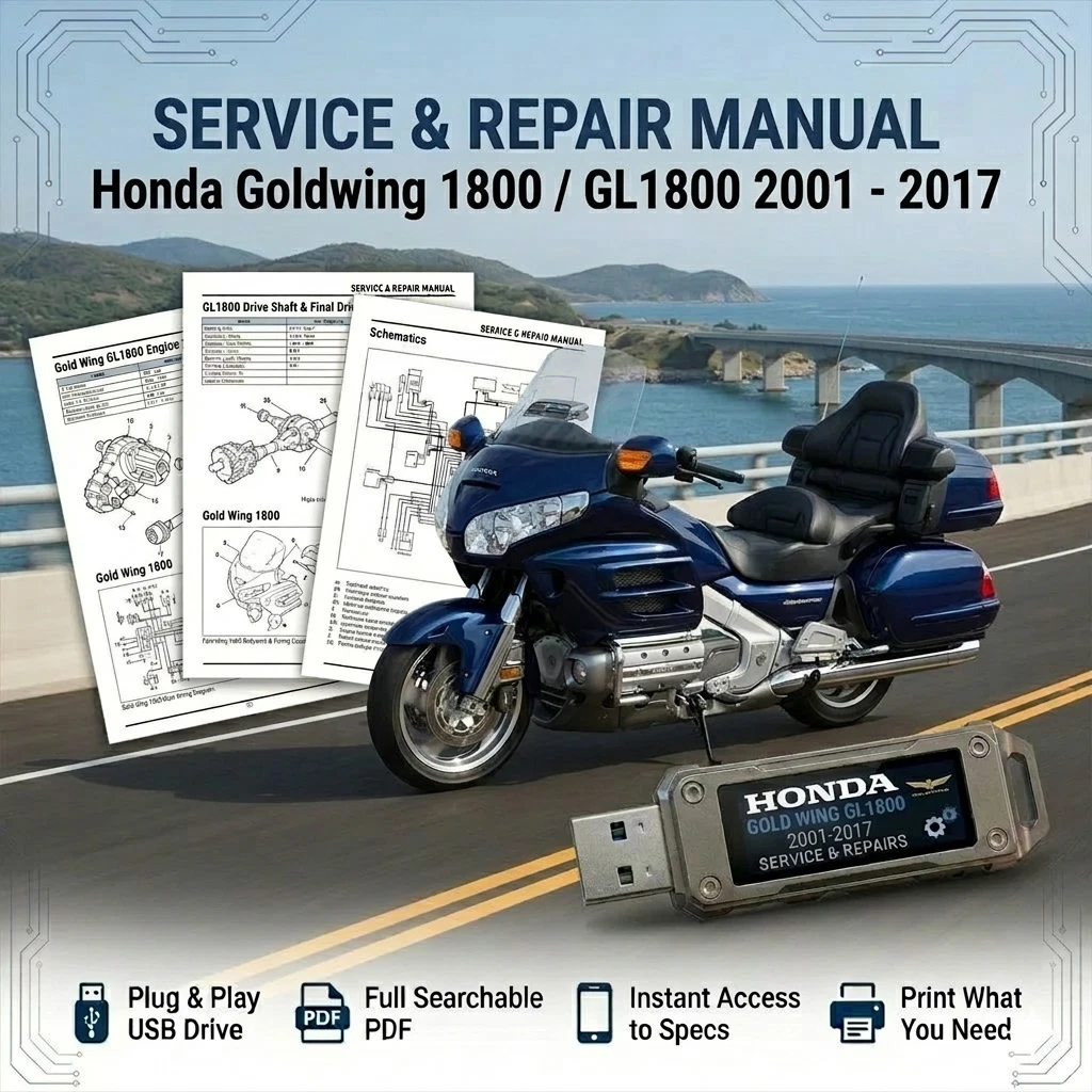 Goldwing 1800 GL1800 Motorcycle Repair Manuals & Literature for