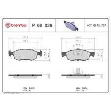 Satz Bremsbeläge Bremsklötze vorne für Dacia Logan FS MCV KS US | 23904537