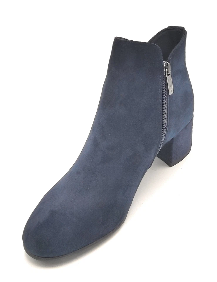 Tamaris 25354 Botines Ante Azul Cremallera Talón Redondo 5cm Fondo Goma 5/6 - Imagen 3 de 4