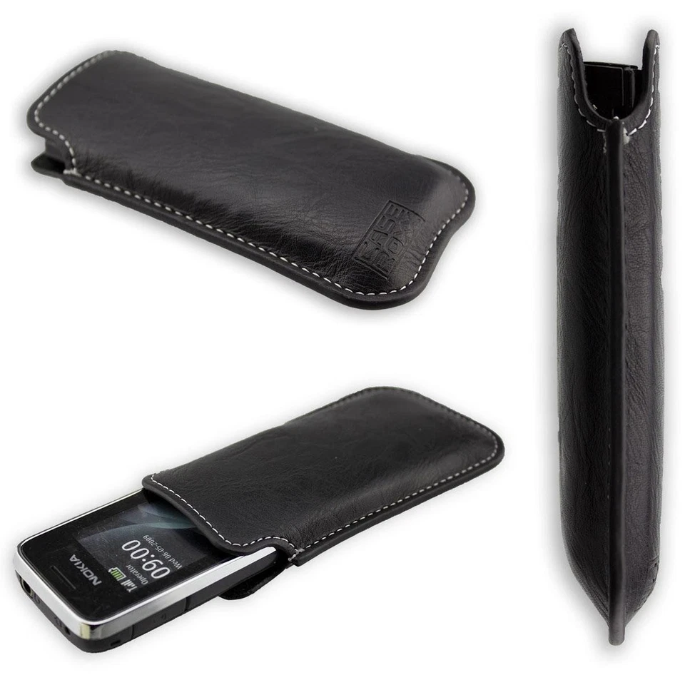 caseroxx Business-Line Caso per Nokia 2700 / 2730 in nero fatto di finta pelle - Immagine 4 di 4