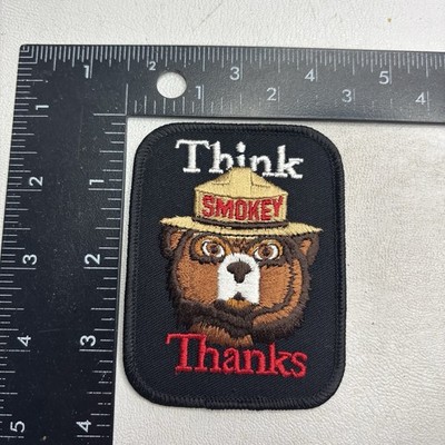 Vintage NOS Forest Fire Prevention SMOKEY THE BEAR Ecology Patch AAAD
