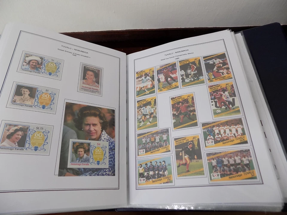 SELLOS DE TUVALU 1976-2022 ENORME COLECCIÓN EN 10 ÁLBUMES BIEN RELLENOS Foto 4 de 4