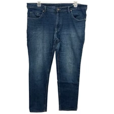 Buffalo David Bitton Men's 40x32 Blue Jeans Jackson Straight Stretch Denim