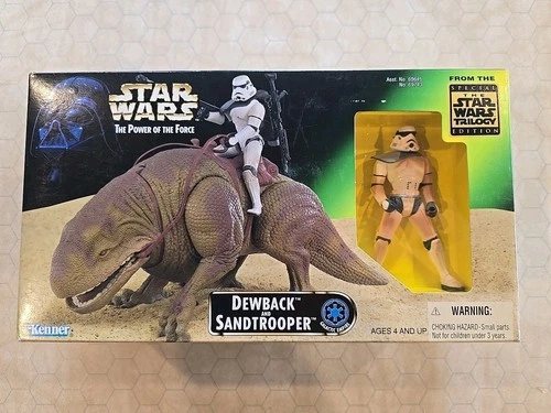 STAR WARS Power of the Force Dew back and Sand Trooper Kenner 1997