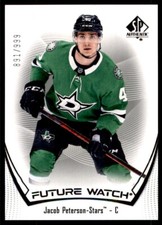 2021-22 SP AUTHENTIC FUTURE WATCH JACOB PETERSON ROOKIE 891/999 DALLAS STARS