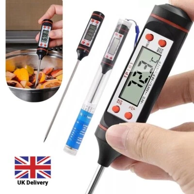 MEAT THERMOMETER DIGITAL FOOD COOKING BBQ TEMPRATURE PROBE KITCHEN BAKING MILK
