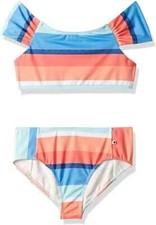 Lucky Brand Multi Color Dori Two-Piece Swimsuit Girl's Size 16/XL L95034