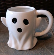 Halloween Ghost Coffee Mug Figural Boston Warehouse White Ceramic Cup