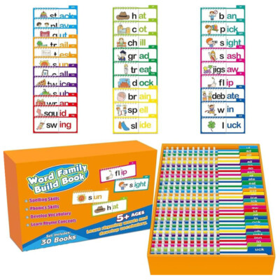 CVC Word Flip Chart Word Builder Game Educational Sight Words Games for Kids DE