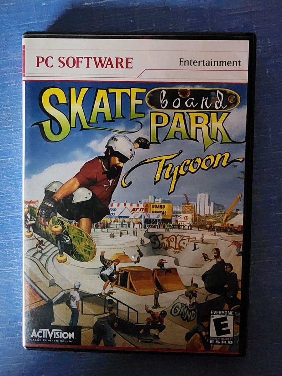 Skate Board Park Tycoon Activision 2001 PC CDROM Windows XP