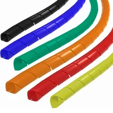Spiral Cable Wrap - Color Options - 1/4", 3/8", 1/2", 3/4", 1", 1-1/4"