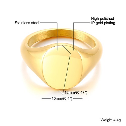 10*12mm Round Band Men Women's Stainless Steel Polished Ring Size 6-9 Never Fade - Picture 3 of 8
