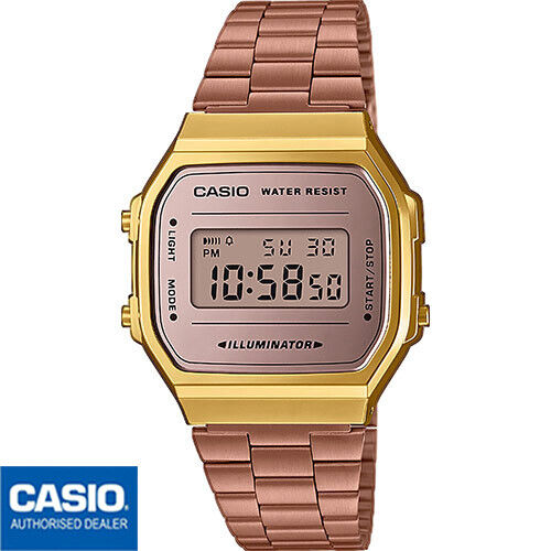 CASIO A168⎪Dorado⎪Plata⎪Gris⎪Negro⎪Oro Rosa⎪Original⎪VINTAGE ICONIC⎪Retro - Imagen 6 de 11